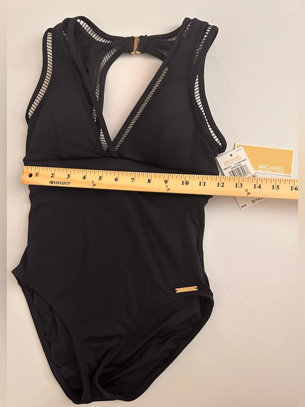MICHAEL Michael Kors One-Piece Swim Suit with Mesh Trim size 6